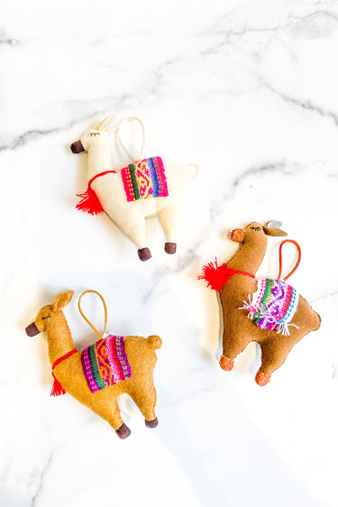 Stuffed Llama Ornament